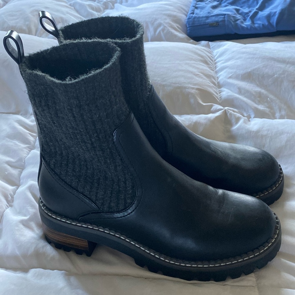 Universal Thread Black Combat & Moto Boots